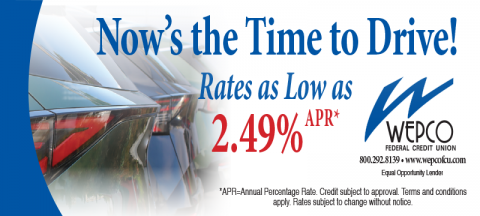 Ad for May 2026 Vehicle rates as low as 2.49%