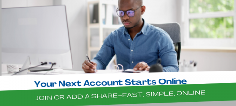 Online account opening available