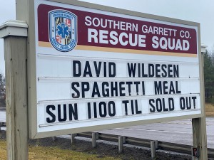 Southern Garret Rescue Squad sign